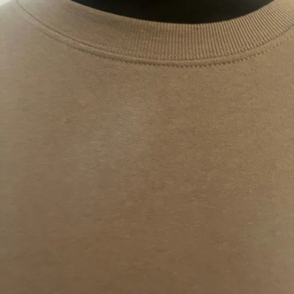 Women’s Zara, size small, taupe oversized sweatshirt midi dress with pockets - Picture 4 of 13